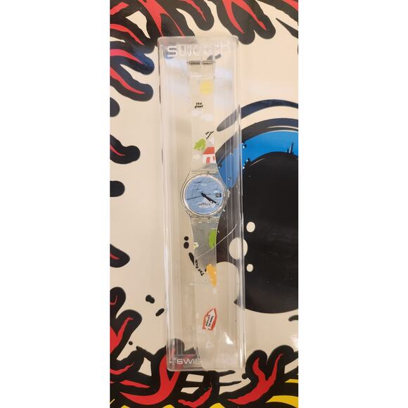 Swatch watch DIBUJOS GK420 2000 Standard Gents Swiss Made New old stock - Picture 3 of 10